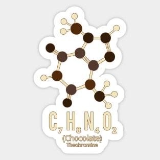 (Theobromine) Chocolate molecule Sticker